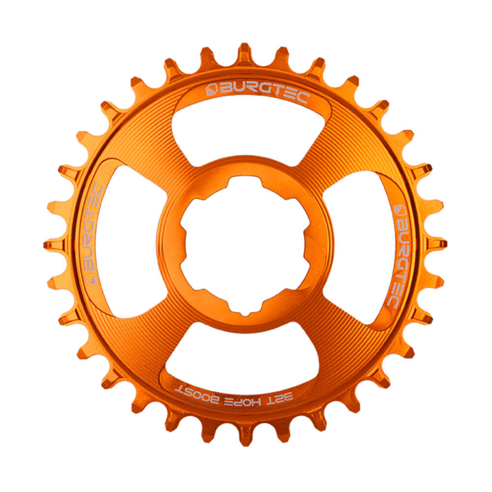 Burgtec Thick Thin Chainring for Hope Boost Direct Mount - 28T - Iron Bro Orange