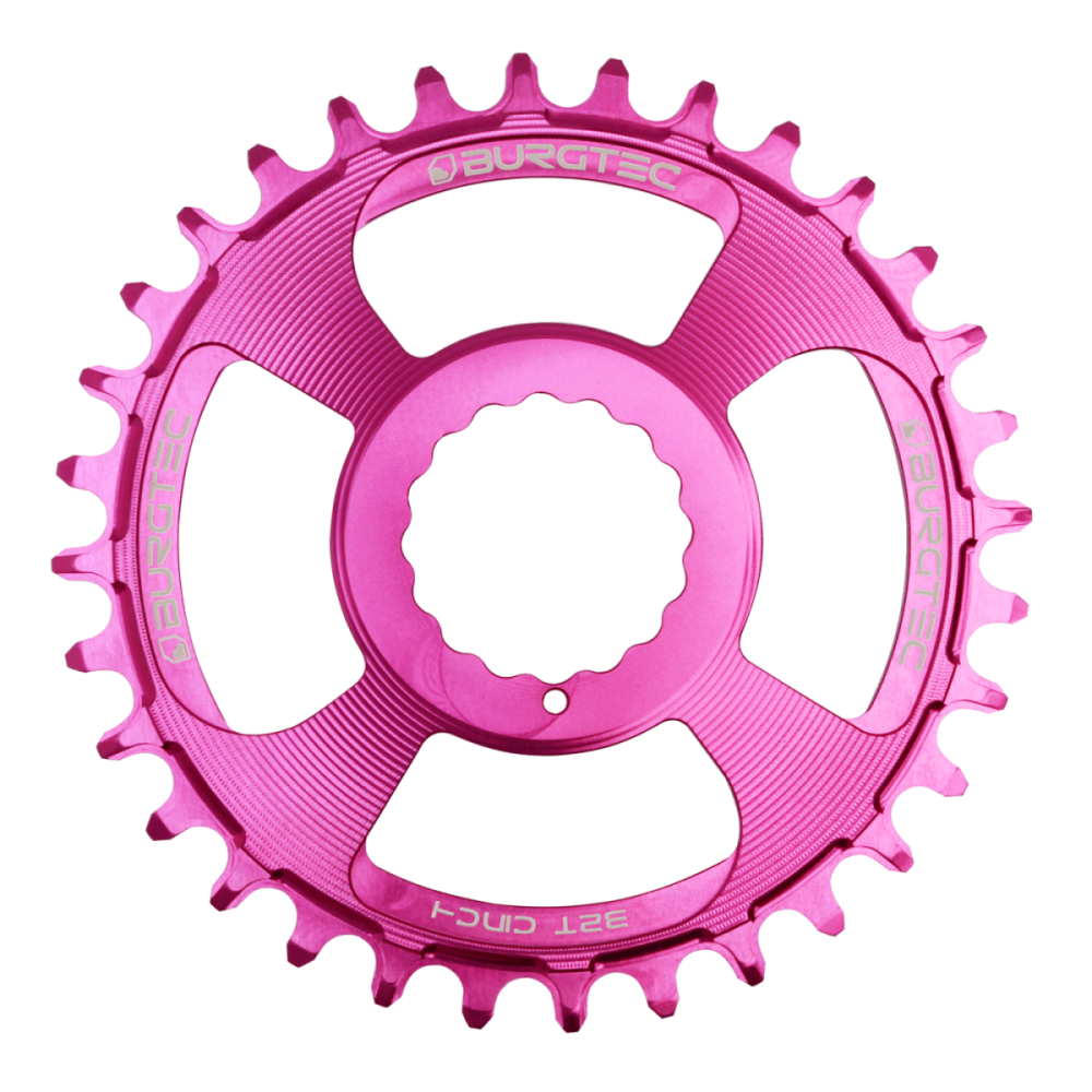 Burgtec 3mm Offset Thick Thin Chainring for Race Face Cinch - 34T - Purple Rain