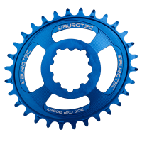 Burgtec Oval 3mm Offset Thick Thin Chainring for SRAM 3-Bolt - 30T - Deep Blue