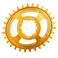 Burgtec Oval 3mm Offset Thick Thin Chainring for SRAM 3-Bolt - 30T - Bullion Gold, Burgtec Bullion Gold