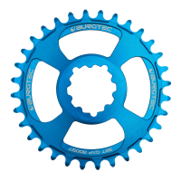 Burgtec 3mm Offset Thick Thin Chainring for SRAM 3-Bolt - 32T - Deep Blue