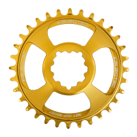 Burgtec 3mm Offset Thick Thin Chainring for SRAM 3-Bolt - 30T - Bullion, Burgtec Bullion Gold