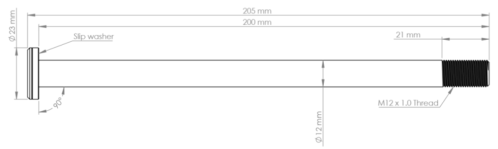 Burgtec Commencal Supreme 200mm Rear Axle