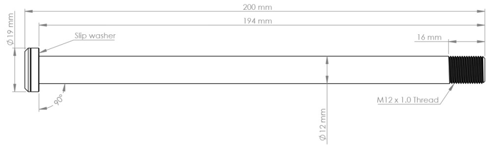 Burgtec Trek Session 194mm Rear Axle