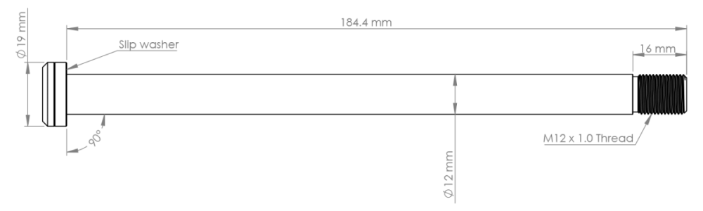 Burgtec Trek 184.5mm Rear Axle