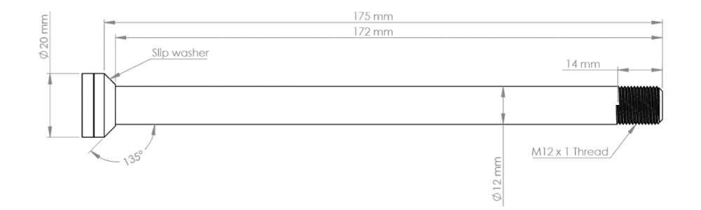 Burgtec Transition 175mm Rear Axle