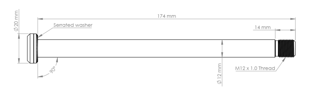 Burgtec Yeti 174mm Rear Axle