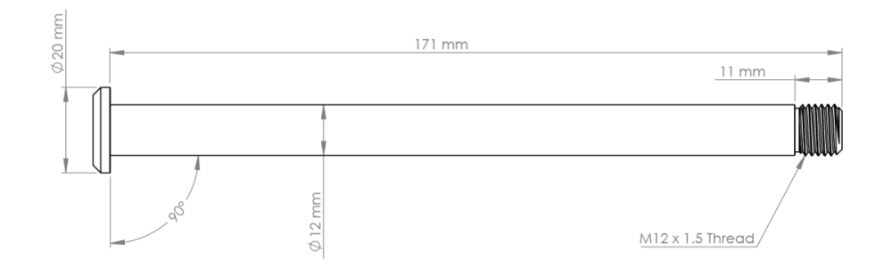 Burgtec Yeti 171mm Rear Axle