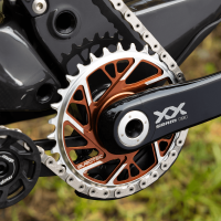 Burgtec 3mm Offset Thick Thin Chainring for SRAM 8-Bolt - 28T - Kash Bronze